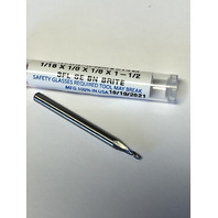 .0625" 1/16" 3 Flute Single End Stub Length Carbide Ball End Mill