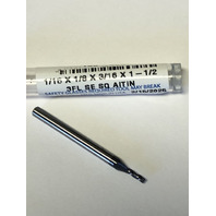 .0625" 1/16" 3 Flute Single End AlTiN coated Carbide End Mill