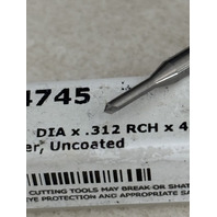 1/16" 2 Flute 90 Degree Included Angle Carbide Chamfer Mill 1/8" Shank Diameter