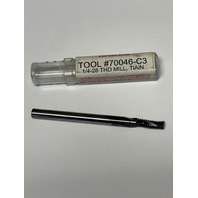 1/4-28 3 Flute Multi-Form Helical Flute TiAlN Coated Carbide Thread Mill