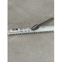 SF-51 CARBIDE BURR 1/4" TREE SHAPE WITH RADIUS END COARSE CUT