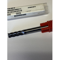 .250" 1/4" 5 FLUTE SINGLE END TiAlN  COATED CARBIDE END MILL CORNER RADIUS