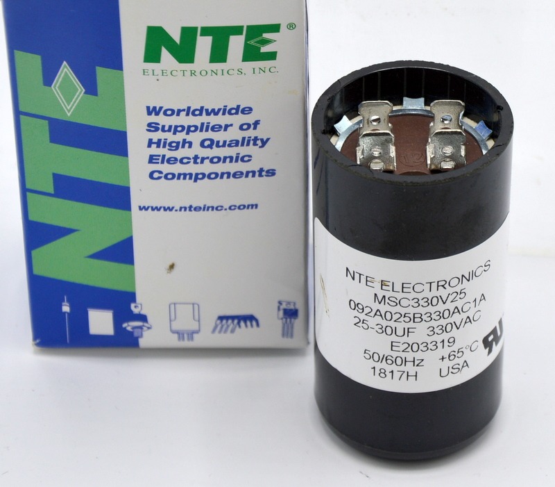 NTE Motor Start Capacitor, 2530 UF, 330VAC, 50/60 Hz, R203319