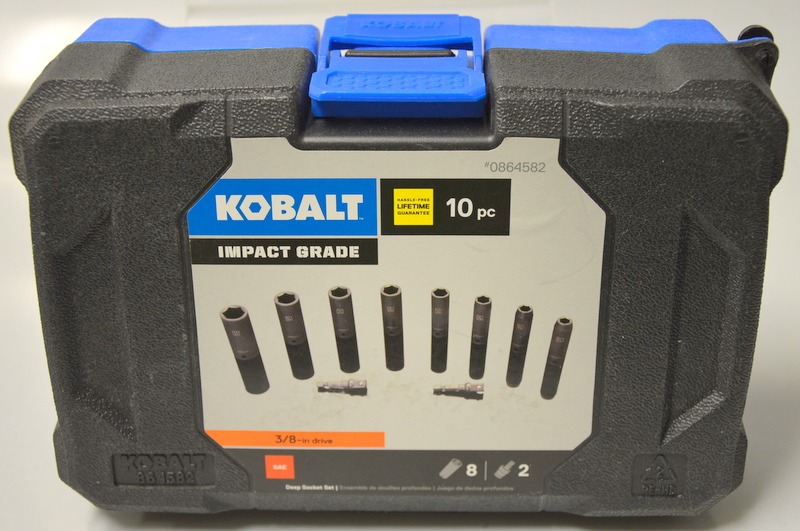 Kobalt Impact Grade SAE 10 pc Deep Socket Set 0864582 Surplus Trading Corporation