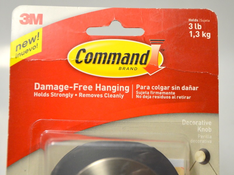 3 3m Command Decorative Damage Free Hanging Knobs 3 Lb