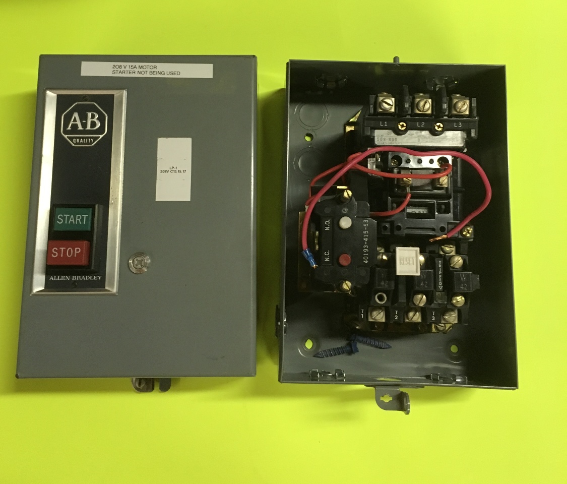 AllenBradley 509B0D Motor Starter, 27 Amp Max, 600 VAC Max with