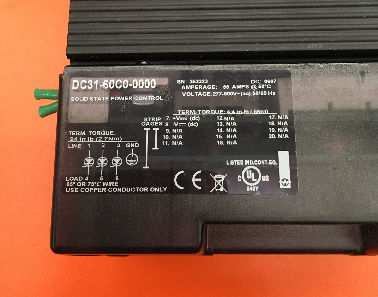 Watlow, Solid State Power Controller DC3160C00000 Daves Industrial