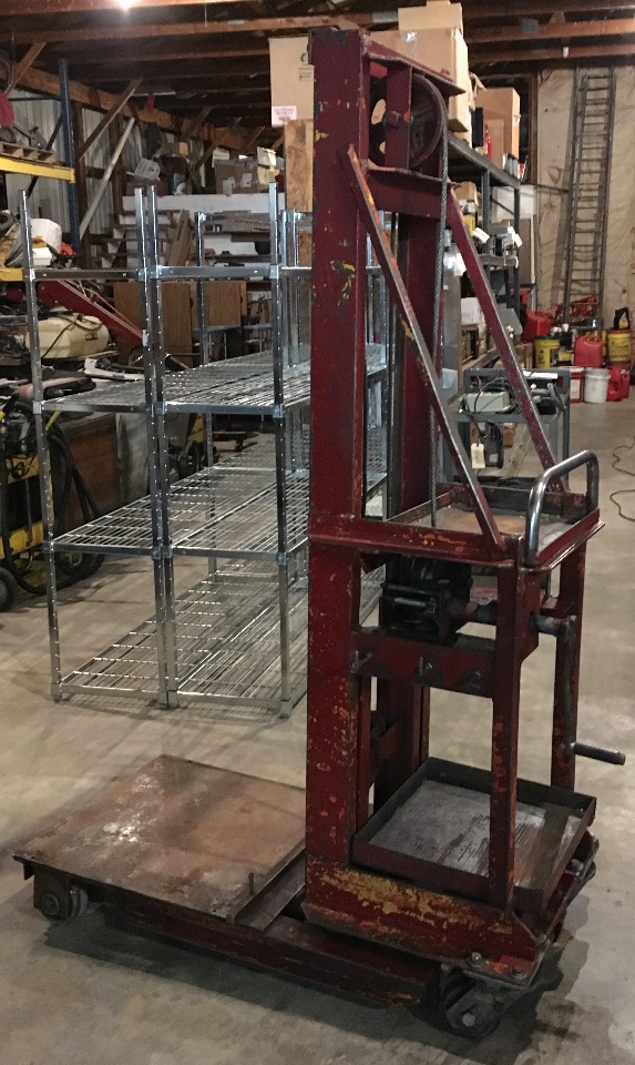 Manual Crank Lift Die Cart, 53" Lift Daves Industrial Surplus LLC