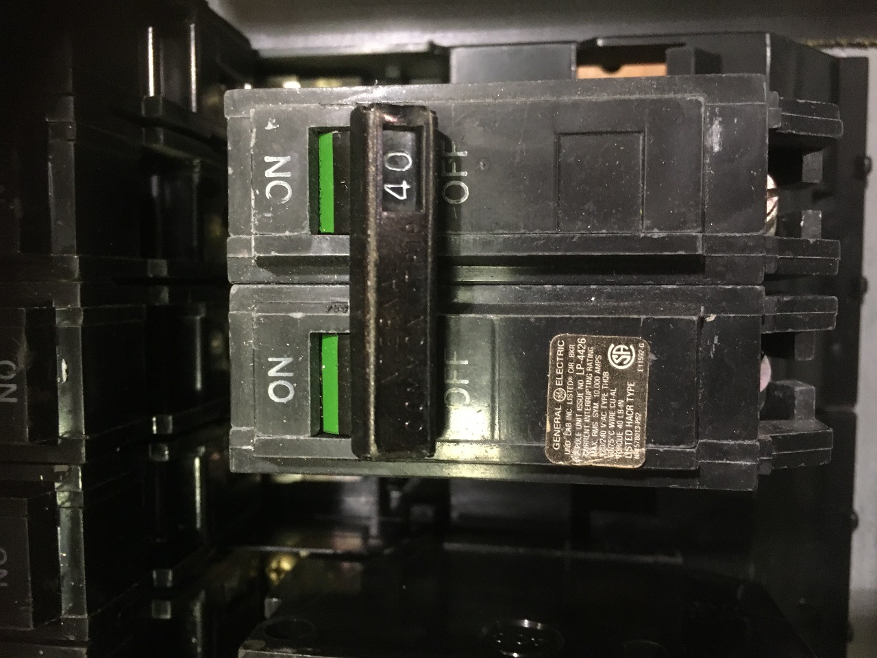 General Electric A Series, AQF3422ABX, Main Circuit Breaker Panel 225A