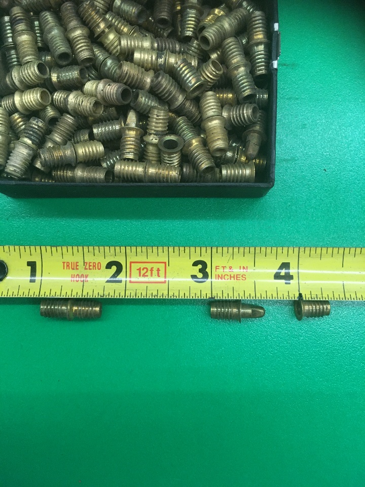 107Brass Master Dowels, Size No. 1, To insert Bore 3/16 inch hole