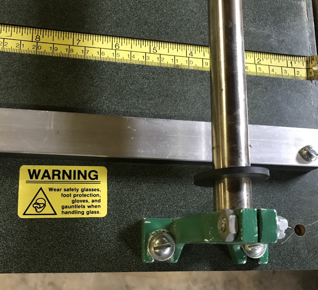 Fletcher-Terry, Table top glass cutter, Model No. 38WSCB-D-01/06