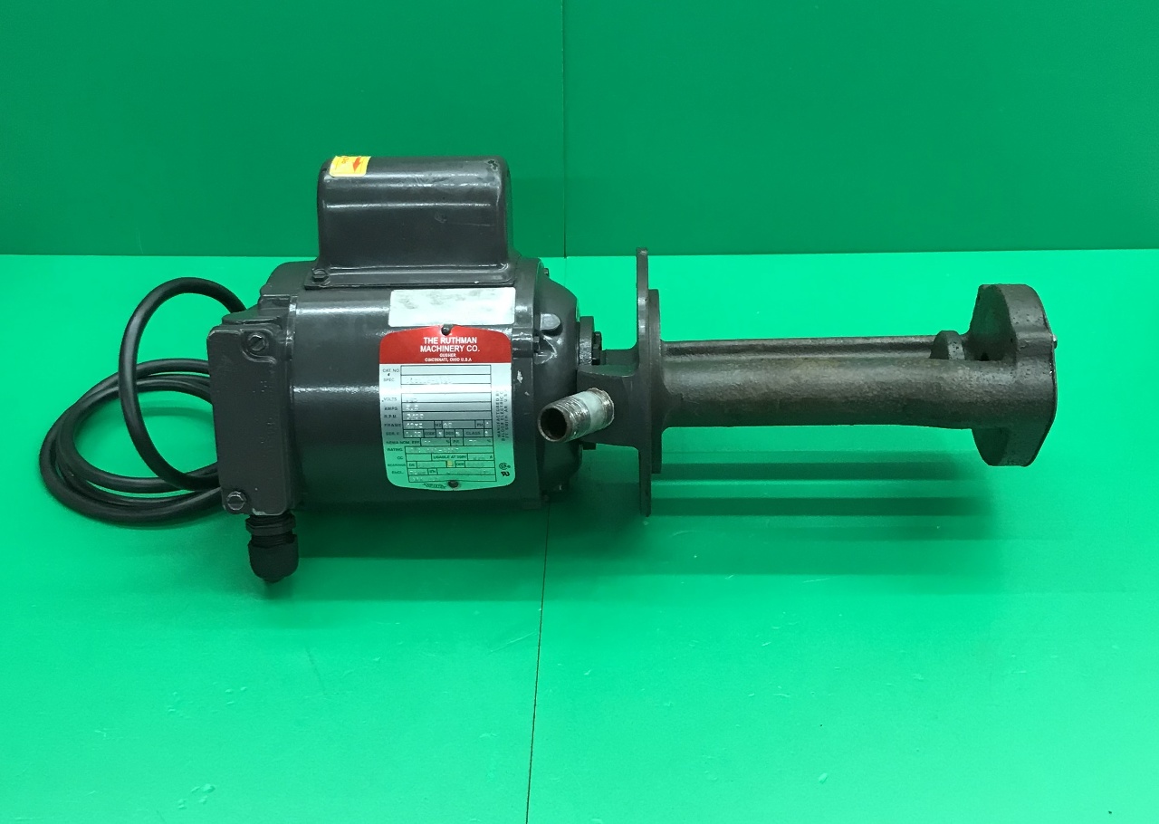Gusher Pump, Model SP3XLONG, w/ Ruthman Machinery Motor .1 HP, 3450