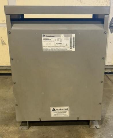 GE 25 KVA Transformer 480/240V -120/240V 1 Phase 60Hz Cat# 9T23B2671