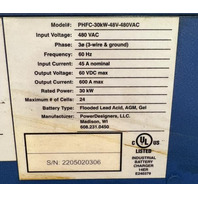 Crown PHFC-30kW-48V-480V Multi Volt Forklift Charger 24/36/48 VDC