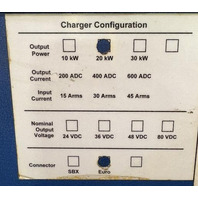 Crown PHFC-30kW-48V-480V Multi Volt Forklift Charger 24/36/48 VDC