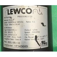 Lewco PR0003082-0.20 Motor 125W  500RPM@180VDC *Please Read*