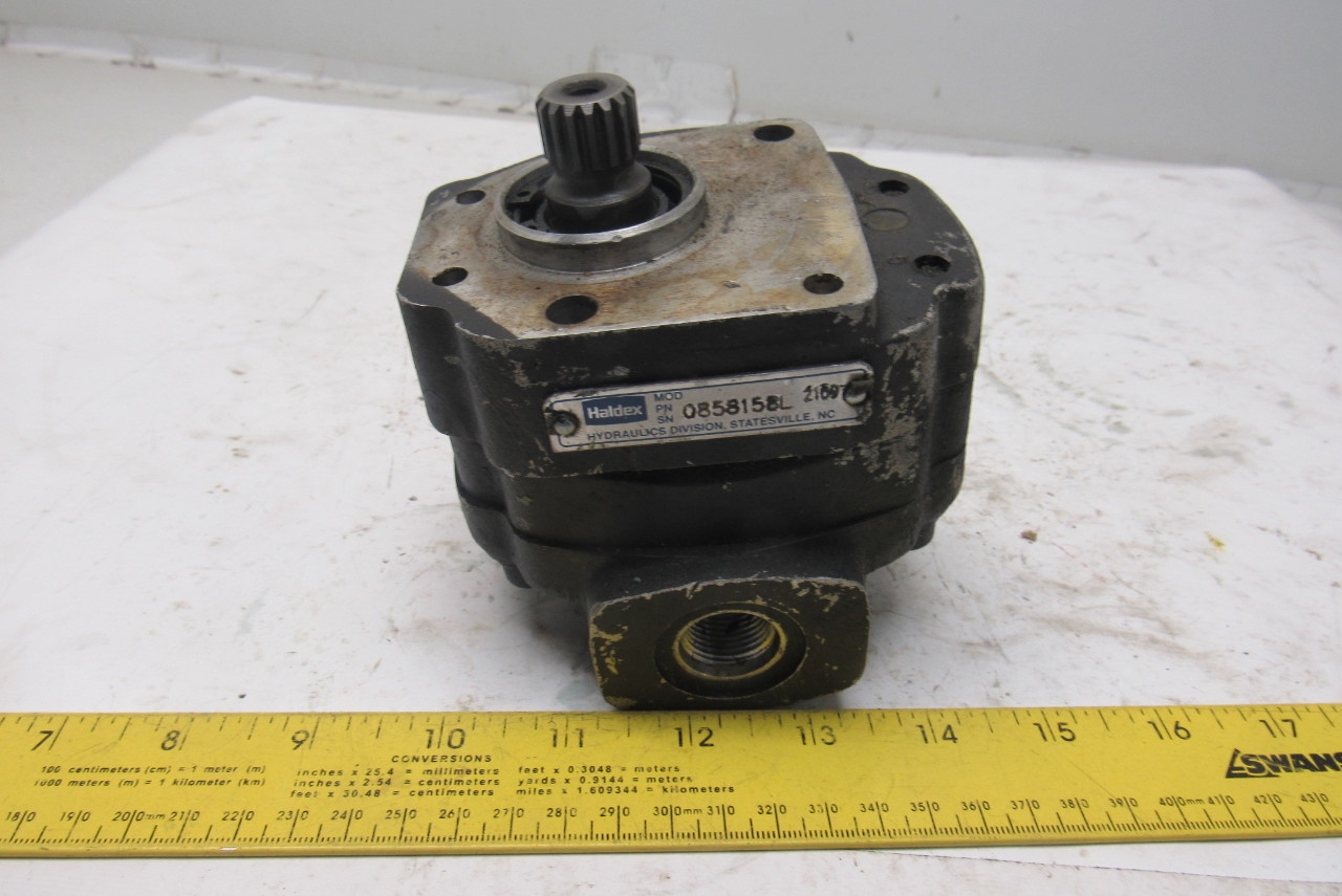 Haldex 0858158L Geared Hydraulic Pump Spline Shaft Iron Acres Sales