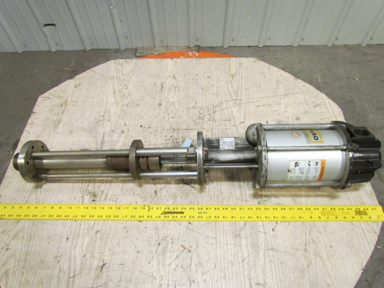 ARO 650646-R53 2 Ball Pump 6" Air Motor 20:1 Ratio 6" Stroke 1/2" NPT Air Inlet