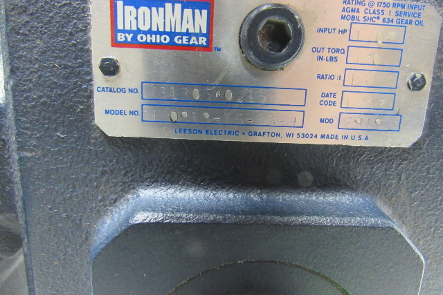 IronMan/Ohio Gear IM0819-15-56-H / F818L Speed Reducer Gearbox With Motor  15:1 | Bullseye Industrial Sales