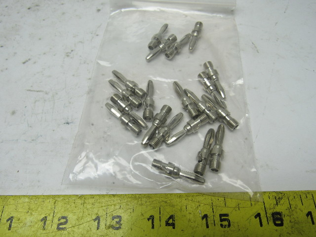thumbnail image 2 of Lot Of 5 Abbatron / HH Smith 1828 Shorting Links For Banana Jack Binding Posts – Brass/Nickel 2 of 6