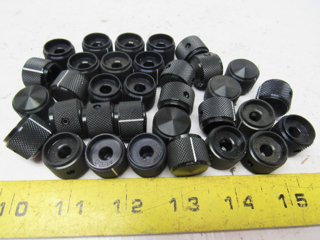 thumbnail image 2 of CED P-K356 Black Raised V-Line Radio Dial Knobs – 1/4" Shaft, 2-Piece Set 2 of 9