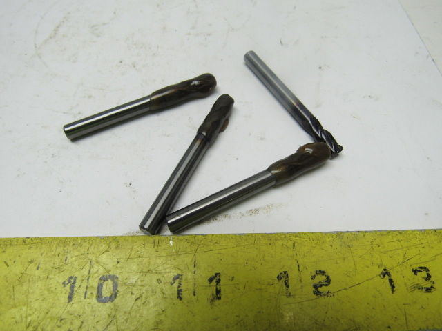 5mm Carbide Center Cut 4 Flute End Mill 51mm OAL Lot of 4