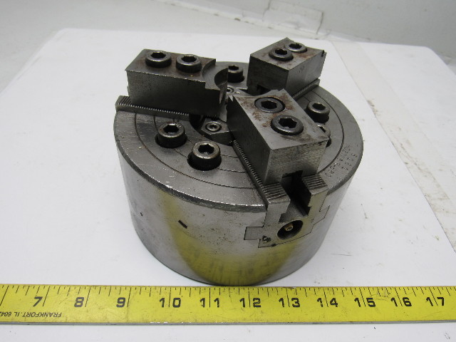 H027M6 6-1/2" Hydraulic Power 3 Jaw Lathe Chuck CNC A2-6 Spindle Mount ...