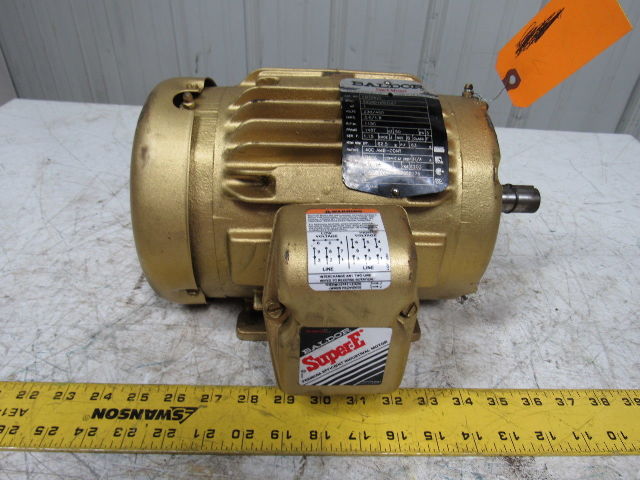 145T Frame TEFC Enclosure 3 Phase 1Hp Output 60Hz Baldor EM3582T General Purpose AC Motor 1155rpm 208-230//460V Voltage