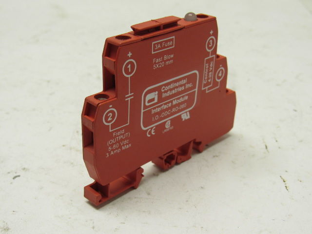CONTINENTAL I.O.-ODC-R0-060 INTERFACE MODULE SOLID STATE RELAY 3A