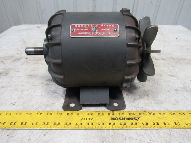 Robbins Myers Type L Vintage 1hp 1725rpm 220 440v 3ph Motor