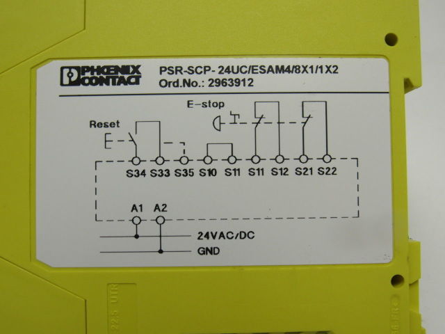 Phoenix Contact PSR-SCP-24UC/ESAM4/8X1/1X2 2963912 Safety Relay 8NO 1NC