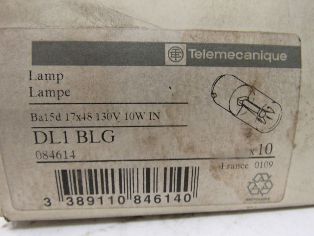 Telemecanique DL1-BLG Miniature Light Bulb 130V 10W NEW
