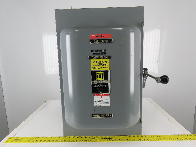 Square D 82344 200A 3P 600V AC Double Throw Not Fusible Manual Transfer