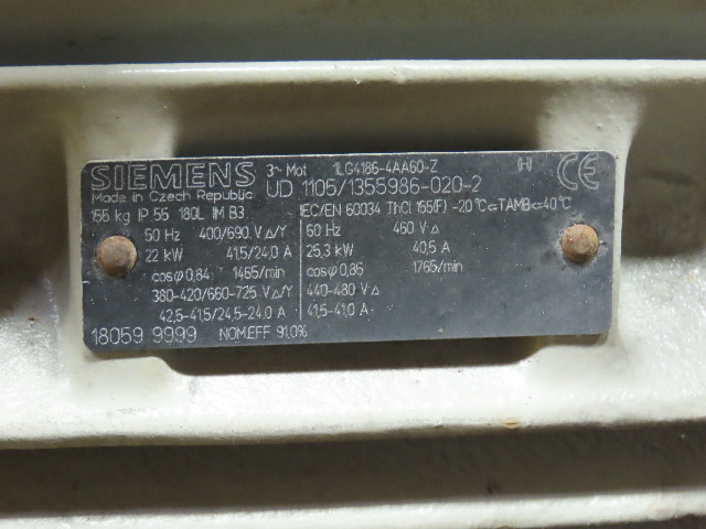 Gumsung Poong Ryuk Co. 30Hp Centrifugal Blower 480V 3Ph 10 