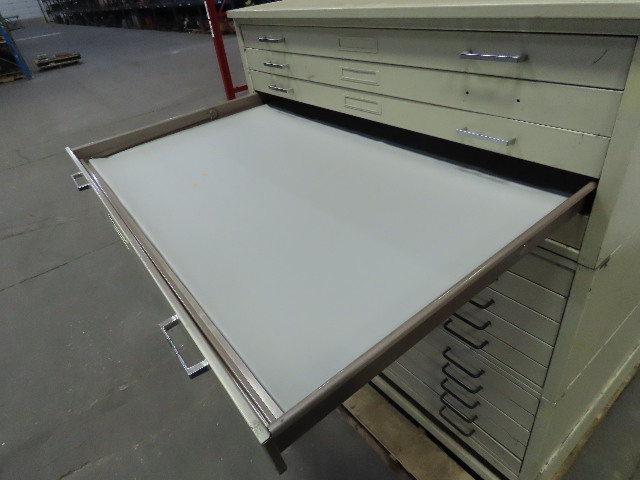 Flat File Blueprint Plans Map Filing Cabinet 15 Drawer 46 1 4x35 1 2x55 Ebay