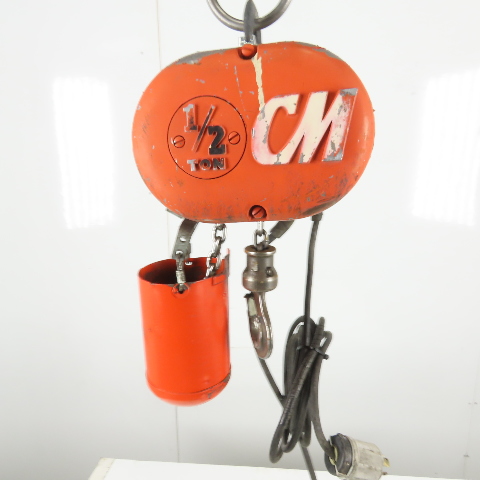 CM Lodestar Model F 1/2 Ton Electric Chain Hoist 10' Lift 16FPM 208-230