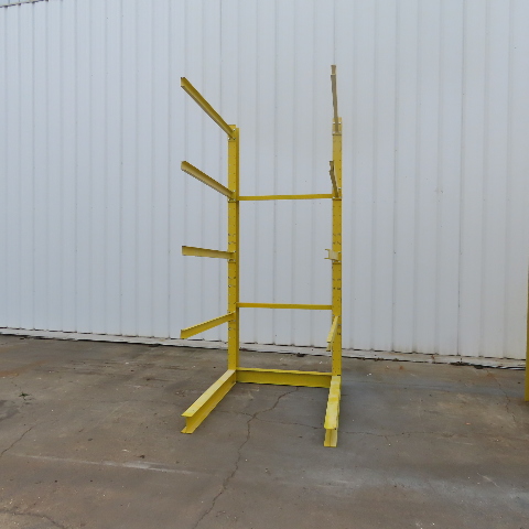 Single Sided Cantilever Wood Steel Material Storage Rack 52-1/4x65-1