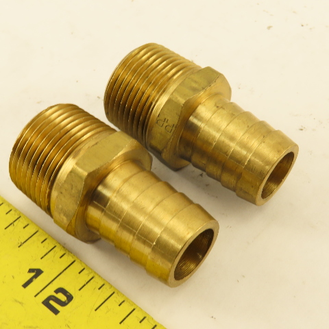 thumbnail image 2 of U.S. Solid 3/4" Hose Barb Brass Fitting - NPT 3/4 Male Thread, 1-Piece 2 of 14