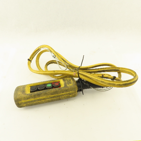 THAC COB-84DE Crane Hoist Pendant Switch - 3 Motion 2 Speed, Push Button Control, 5A AC, Black