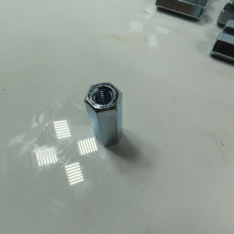 thumbnail image 2 of Warren Fastenings 3/8-16 X 1-3/4" Hex Rod Coupling Nuts - Threaded Rod Connectors, Zinc Plated Steel (10-Pack) 2 of 4