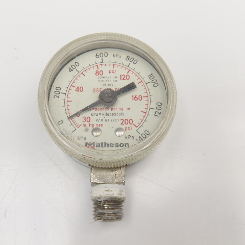 thumbnail image 2 of Rolair GA0250200BM2GC Air Compressor Gauge – 2 Inch, 200 PSI, 1/4 NPT Back Mount 2 of 5