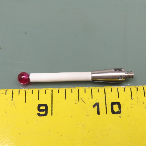 CMM Gewindestift A-5000-3709 - Mit Rubin-Kugelspitze Ø6mm Und Keramikgriff L50mm, Für Koordinatenmessgeräte