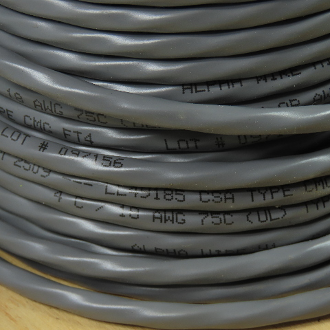 Alpha Wire 2824/4 – Shielded 4-Conductor 22 AWG Wire – Teflon Insulation, High Temp, Mil-Spec (Sold By The Foot)