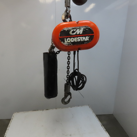CM Lodestar Model L 1 Ton Electric Chain Hoist 15' Lift 16FPM 208-230