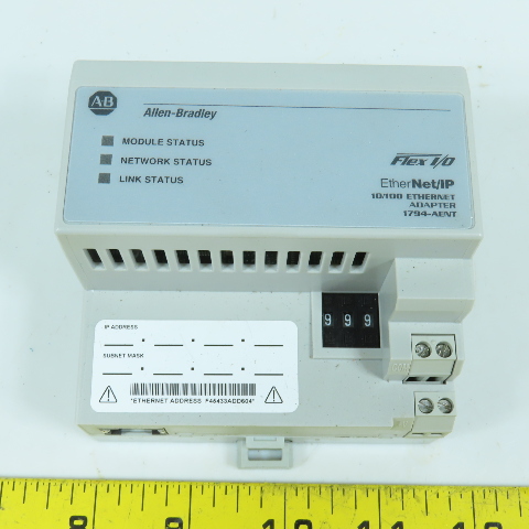 Allen Bradley 1794-AENT Ser B FW 4.3 Flex I/O 10/100 Ethernet / IP ...