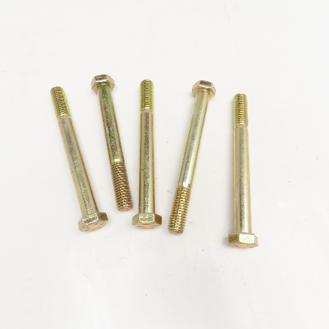 Grade 8 Hex Cap Screws 1/2-13 X 8 Inch - 10 Pack Yellow Zinc Plated Steel