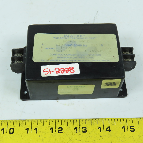 Islatrol 109445 I-105 Active Tracking Filter 120 VAC 50/60Hz 5.0A Normal Mode Islatrol 109445 I-105 Active Tracking Filter 120 VAC 50/60Hz 5.0A Normal Mode