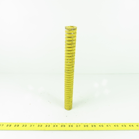 1-1/4" OD x 5/8" ID Flat Wire Compression Yellow Die Spring 12" OAL 1-1/4" OD x 5/8" ID Flat Wire Compression Yellow Die Spring 12" OAL