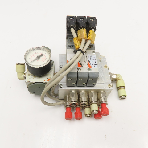 Camozzi EN530-16-PN3 2 Position Solenoid Valve Bank Manifold Assembly 24VDC Camozzi EN530-16-PN3 2 Position Solenoid Valve Bank Manifold Assembly 24VDC