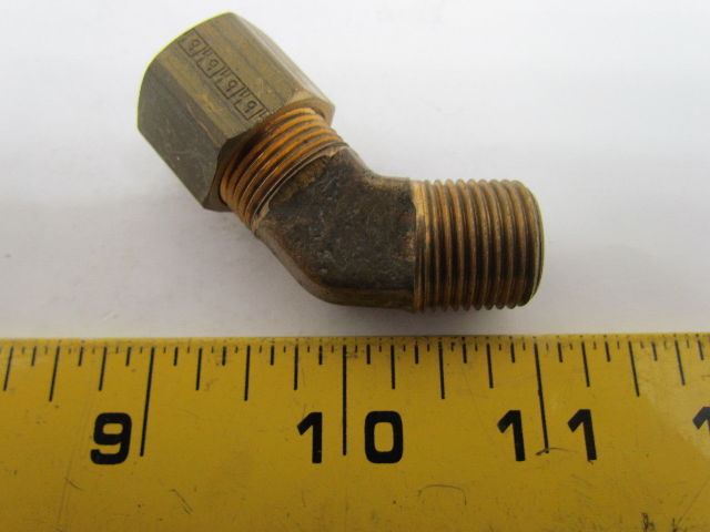 Parker 179C 8 6 1 2x3 8 45 Degree Elbow Compression Tube Fitting Brass Bullseye Industrial Sales